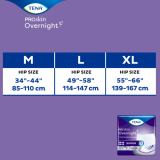 TENA&reg; Overnight Super Protective Underwear, L (fits waist sizs 114-147cm)