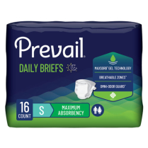 Prevail&reg; Incontinence Brief, Maximum Absorbency, Small