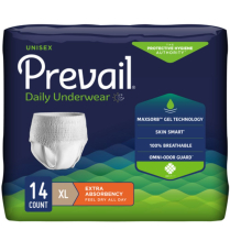 Prevail&reg; Unisex Incontinence Underwear, Extra Absorbency, X-Large (58" - 68")
