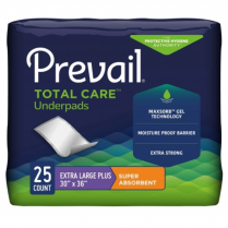 PREVAIL&reg; Incontinence Underpads, Super Absorbent, 30" x 36"