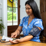 A&D Medical&reg; One Touch BP Monitor w/Wide Range Cuff, 8.6-16.5&Prime;