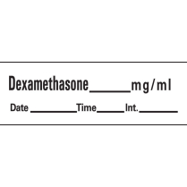 Dexamethasone Label, White