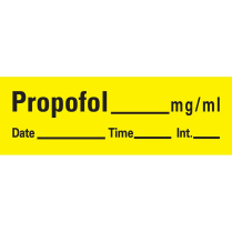 Propofol Label, Yellow