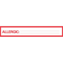 PDC&reg; Patient Chart Tape, Allergic, 1" x 6", White