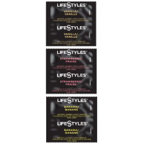 LIFESTYLES&reg; Latex Condoms, Assorted Flavors