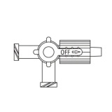BBraun&trade; Stopcock, Spin-Lock&reg; Connector, 3-Way, 2 Female Luer Lock Port