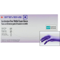 Stevens Accelerator-Free Nitrile Exam Gloves, Non‑Sterile (100 per box)