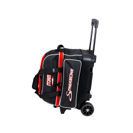 2-Ball Streamline Bowling Bag (Black/Red) Side