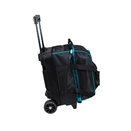 2-Ball Steamline Bowling Bag (Black/Aqua) Back-side