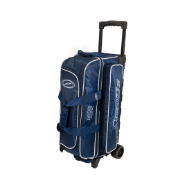 3-Ball Streamline Bowling Bag in Navy/Gray Front