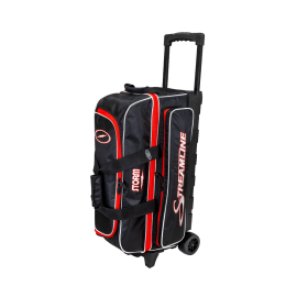 3-Ball Streamline Bowling Bag (Black/Red) Front