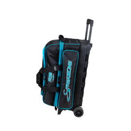 3-Ball Streamline Bowling Bag (Black/Aqua) Side