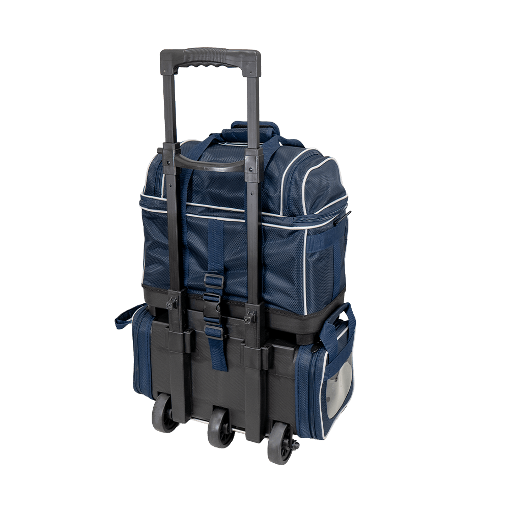 STORM PRO ボウリングバッグ キャリー ネイビー Streamline 4-Ball Roller Bowling Bag in Navy/Gray | Storm Products