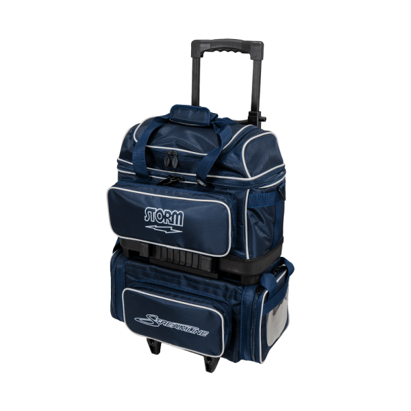 4-Ball Streamline Bowling Bag (Navy/Gray) Front