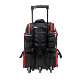 4-Ball Streamline Bowling Bag (Black/Red) Back