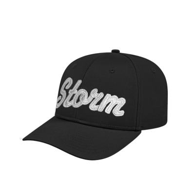Storm Script Black Snapback Hat