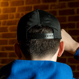 Storm Script Black Snapback Hat Closure