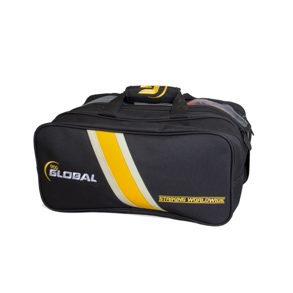 2-Ball Deluxe Bowling Ball Tote (Black-Gold)