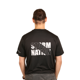 STORM NATION PERFORMANCE TEE BLACK/WHITE