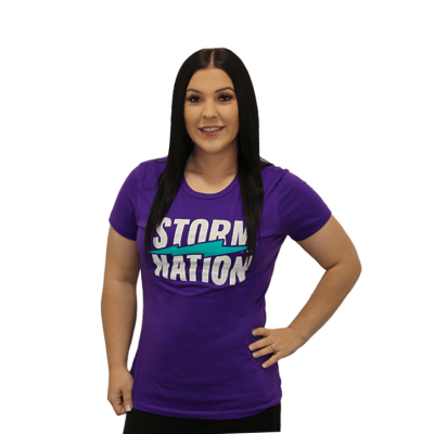 STORM NATION WOMENS TEE PURPLE