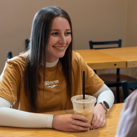 Storm Essentials Women&rsquo;s Lifestyle Tee (Toast) Model