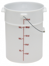 PWB22 Pail w/bail white no lid