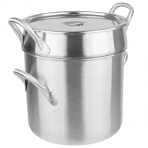 77130 Double boiler 20qt rd bottom complete (4362)