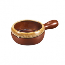 744050 Onion soup w/handle brown