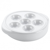 744041 Escargot plate white