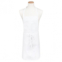 600BAW White bib apron blended
