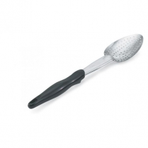 64132 Ergo Grip HD spoon w/black handle perf 13-13/16"