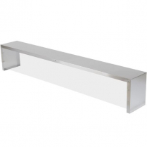 38055 Single deck cafeteria breath guard s/s 76"