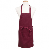 601BAC Professional bib apron w/pocket burgundy
