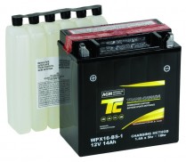 WPX16-BS-1   Batterie de sports motoris&eacute;s AGM 12V 14Ah 230CCA (bouteille d'acide incluse)