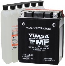 YTX14AHL-BS   Batterie de sports motoris&eacute;s AGM 12V 12Ah 210CCA (bouteille d'acide incluse)