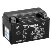 YTX7A-BS   Batterie de sports motoris&eacute;s AGM 12V 6Ah 105CCA (bouteille d'acide incluse)