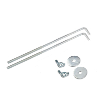 QC302104-2002  Battery Hold Down Set, 1/4" x 8", L Style
