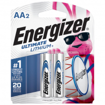 L91BP2   PILE ENERGIZER ULTIMATE LITHIUM AA CARTE DE 2