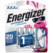 L92SBP-4   Pile lithium AAA Energizer Ultimate Lithium (Carte de 4)