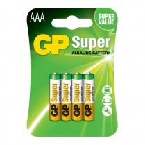GP24A-2U4   Pile alcaline AAA 1.5V GP Super (carte de 4)