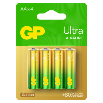 GP15AUETA21-2GSBC4   Pile alcaline AA GP Ultra (Carte de 4)