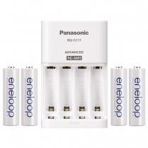 KKJ17MCA4BA   4 Position Charger Ni-MH AA/AAA Panasonic Eneloop - Includes 4 x AA Pre-Charged Batteries