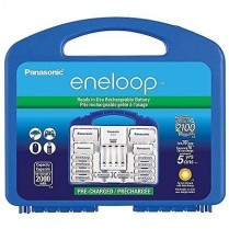 KKJ17MCC82A   4 Position Charger Ni-MH AA/AAA Panasonic Eneloop Deluxe Kit W/Case - Includes 10 Pre-Charged Batteries