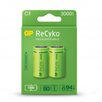 GP300CHCB-2EB2   C Ni-MH 3000mAh Rechargeable Battery GP ReCyko (Pkg of 2)