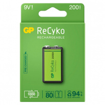 GP20R8H-2EB1   Pile 9V Ni-MH 8.4V 200mAh rechargeable GP (Carte de 1)