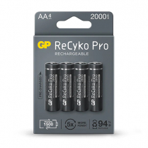 GP270AAHCE-2APCEB4&nbsp;AA Ni-MH 2000mAh Rechargeable Battery GP ReCyko Pro (Pkg of 4)