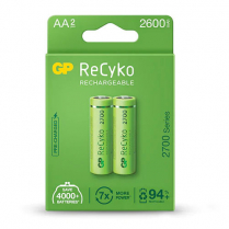 GP270AAHCE-2EB2&nbsp;  AA Ni-MH 2600mAh Rechargeable Battery GP (Pack of 2)