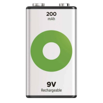 GP20R8HR21-2TLB1   9V Ni-MH 8.4V 200mAh Rechargeable Battery GP (Pkg of 1)