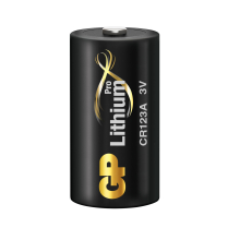 GPCR123AP-2GSBC1   Pile CR123A 3V lithium pour cam&eacute;ra photo GP (Carte de 1)
