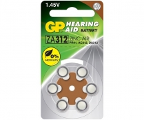 ZA312/6   ZINC-AIR HEARING AID BATTERY 312 PK/6 (NOT TAXABLE)